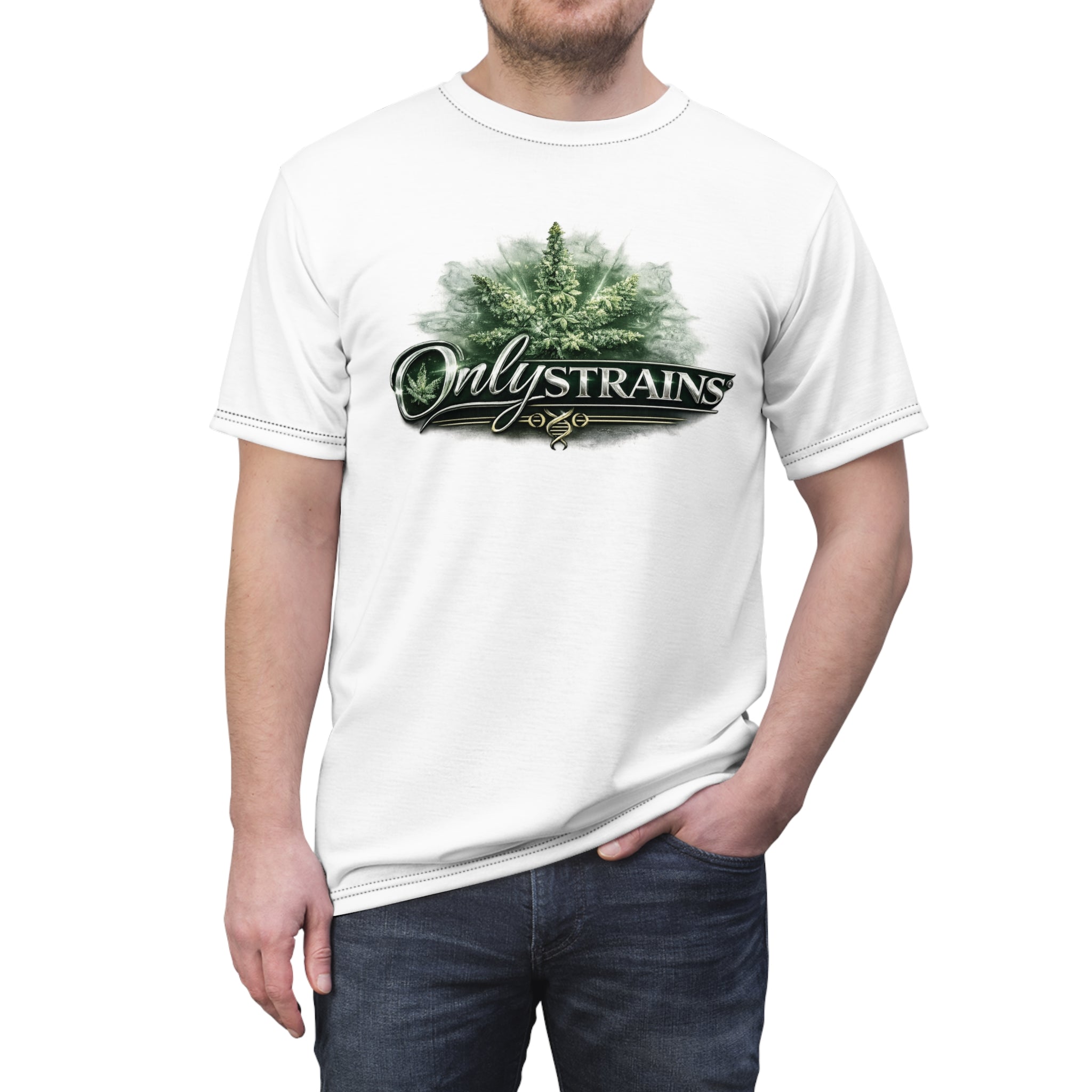 OnlyStrains | Original [White] Logo Tee