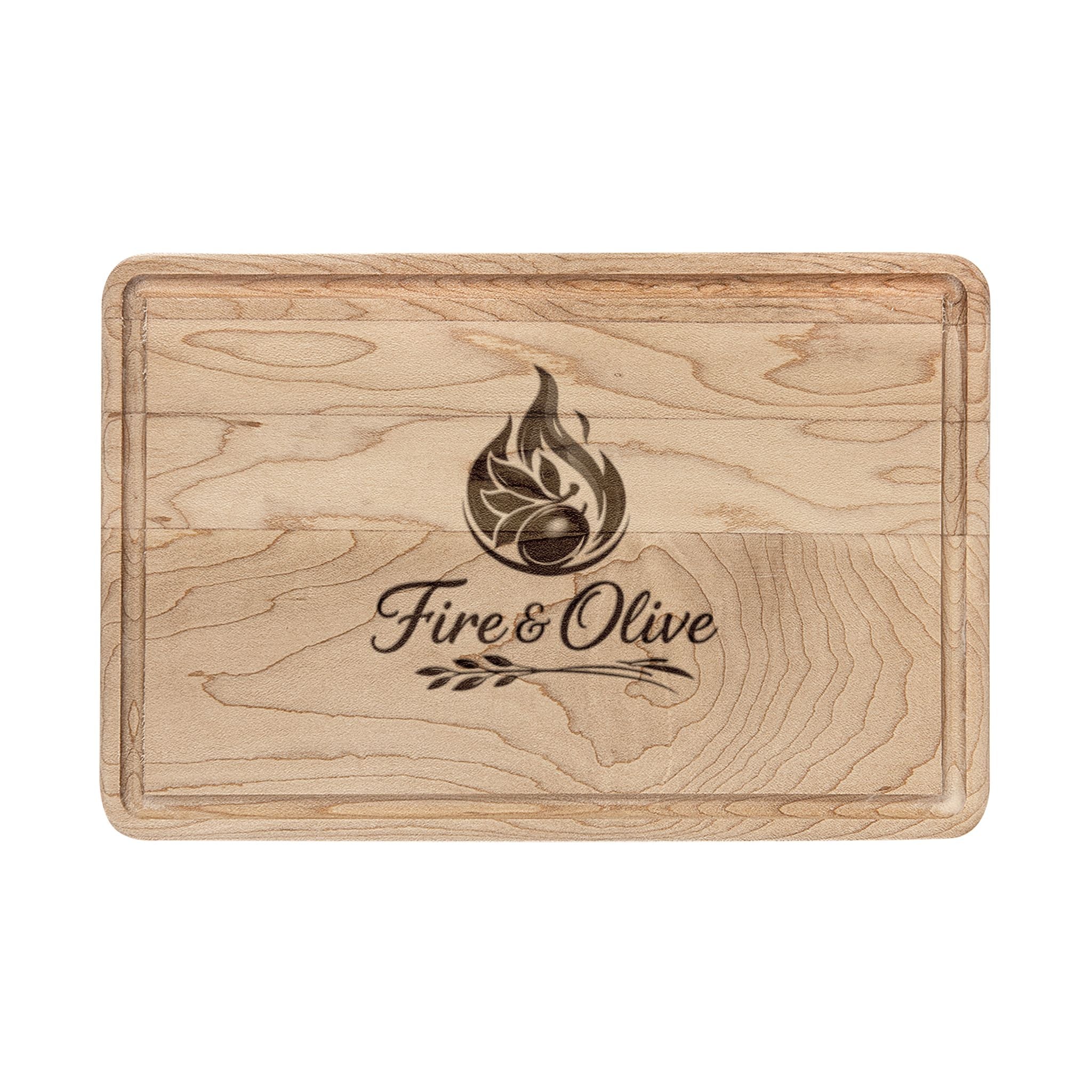 Fire & Olive | Engraved Wooden Cutting Board
