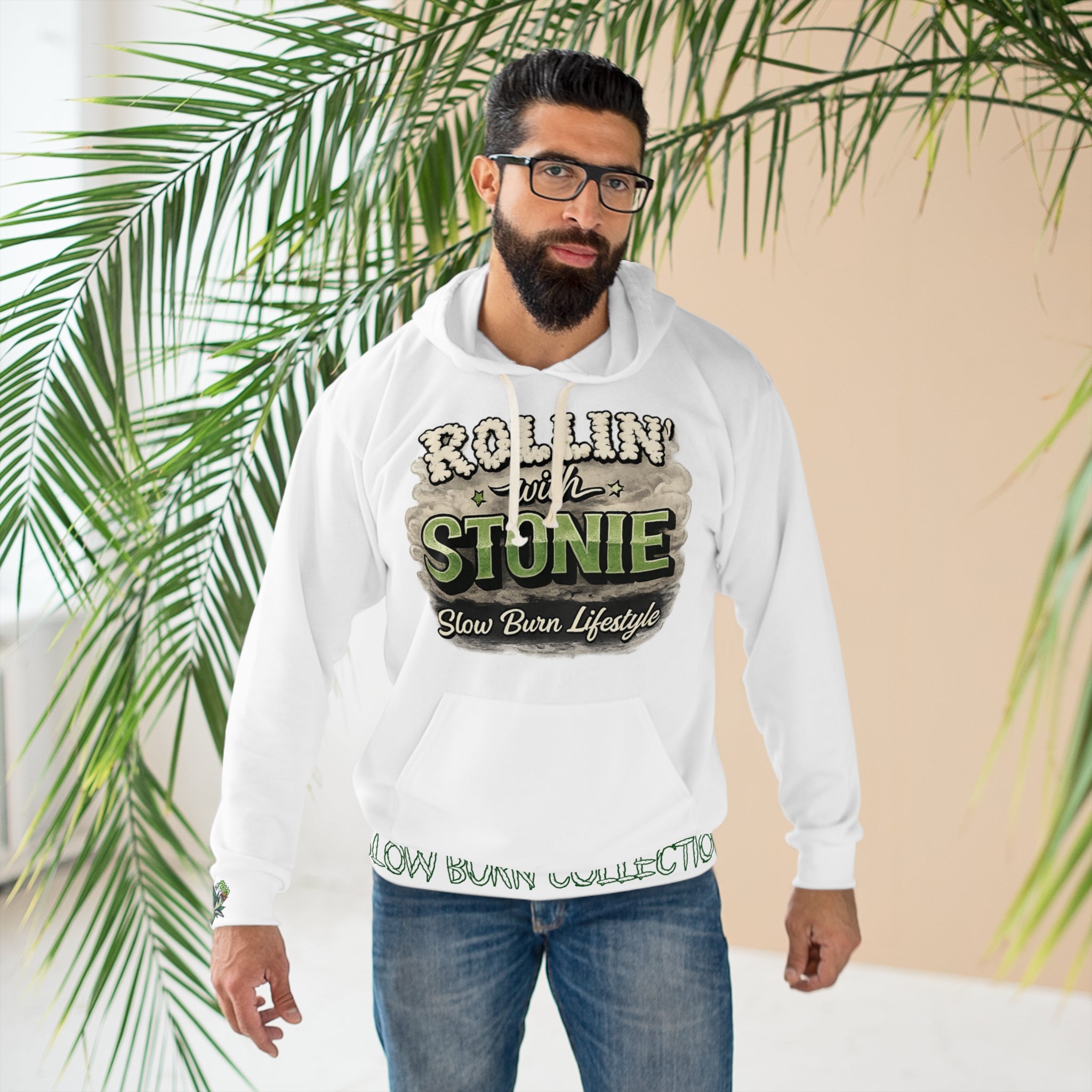 RWS | Slow Burn Collection [White] Pullover Hoodie