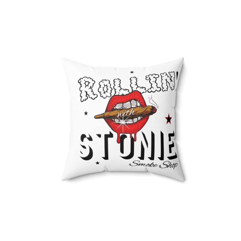 Rollin' with Stonie Decorative Pillow - Funky Smoke Shop Vibes